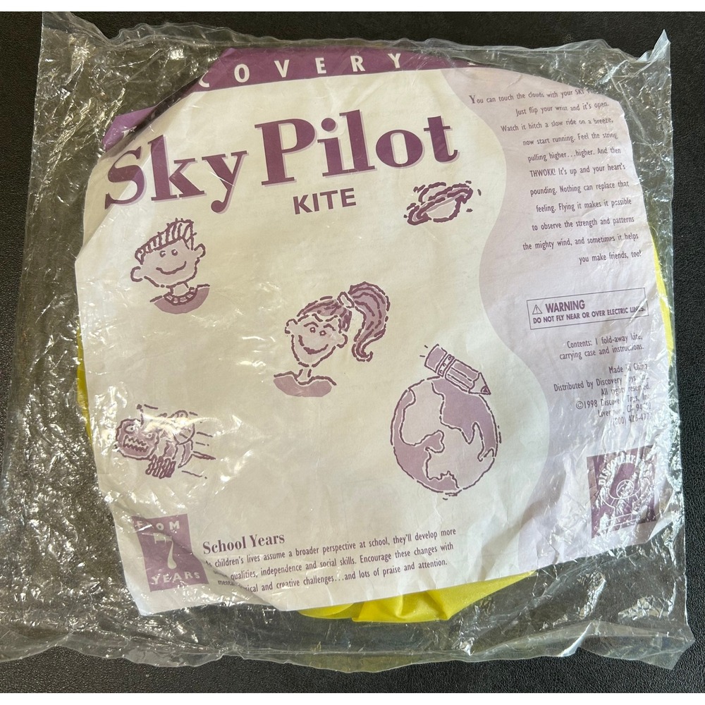 VTG Discovery Toys Sky Pilot Kite 1998 Retro Outdoor Toy 3881 Deadstock Kidcore